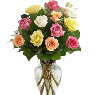 15 multi-colored roses | Flower Delivery Abakan