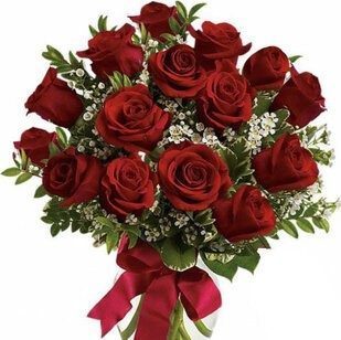 15 red roses with greenery | Flower Delivery Abakan